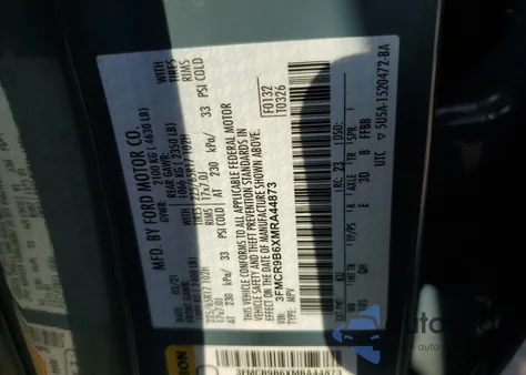 2021 Ford Bronco Sport Big Bend из США, поврежденный, VIN 3FMCR9B6XMRA44873